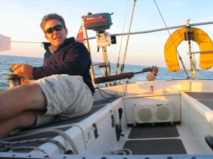 Phil T reading his book