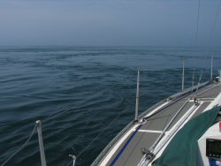 Tidal eddies between the mainland and Skomer island.