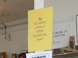 Careful with that lolly.