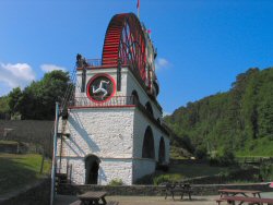 Laxey Wheel - with its ingratiating symbol.