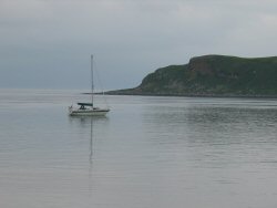 Ben at the very very top of Sanda Island.