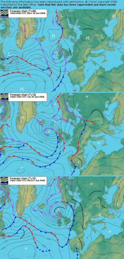 Weather today and for the next few days.
