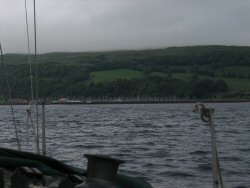 Largs marina viewed from the west in Hunterston Channel.