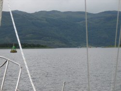 Passage through the Burnt Islands and the mainland.