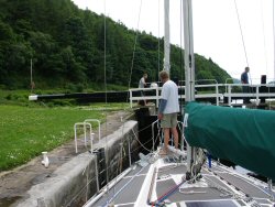 Ben operating the sluices.