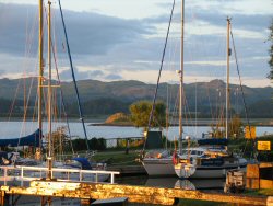 Sunset at the canal basin, Crinan. Salt water in the background!