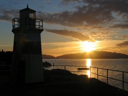 Sunset outside the basin.