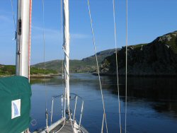 Getting out through the narrow passage.