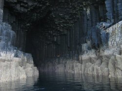 Inside Fingal's Cave.