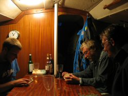 "Full house - jacks on aces."