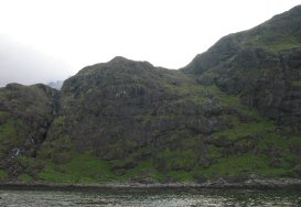 Mountain stream - in the gulley on the far left of the picture.