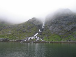 Stream in flood - compare this to the picture taken yesterday (see previous page).