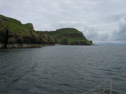 The green cliffs of Canna.