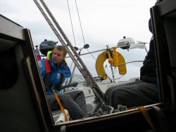 Ben at the helm (with George).