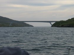 The bridge from Harris to Scalpay. 20 metres of clearance between the sea and the bridge.