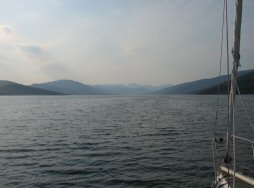 Heading south-east into Loch Broom.