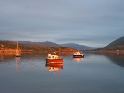 Evening glow over Loch Broom.