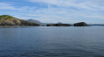 Islands in the approach to Badcall Bay.