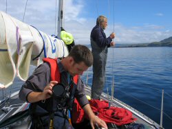 Keith gazes on, Phil snaps away.